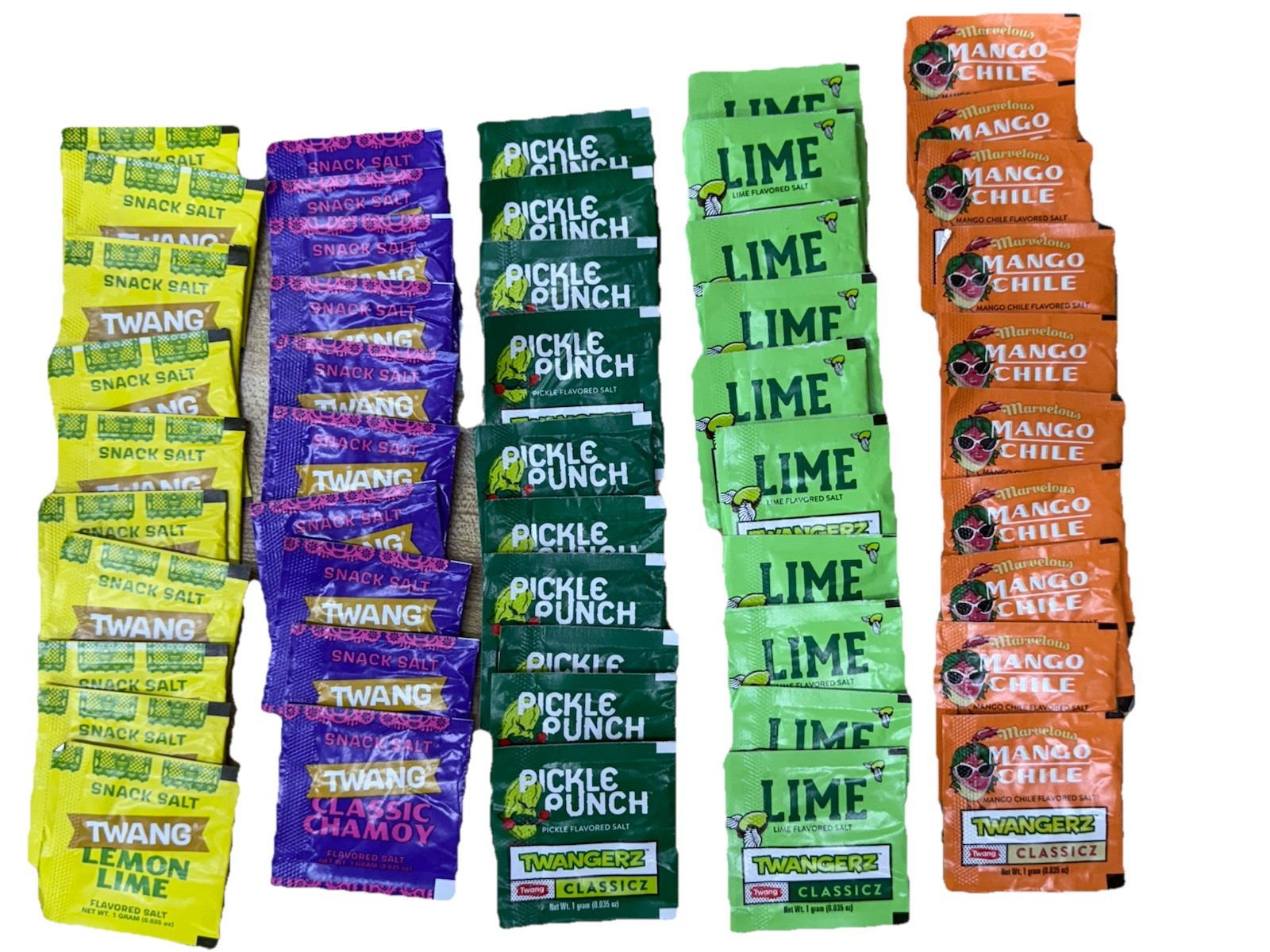 50 Packets Twang Twangerz Mix Flavors Salt Topping | 0.03oz FREE SHIPPING