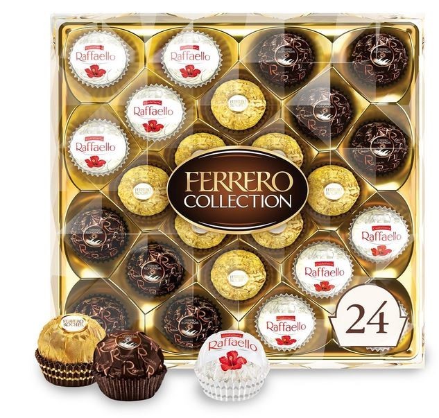 Ferrero Collection Gourmet Gift Box, 24 Assorted Confections with 9.1 oz