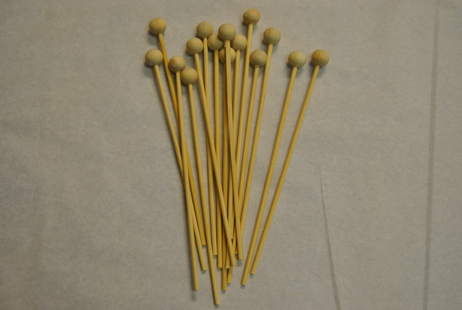 50 Wood Lolli Stick with Ball Rock Candy Wooden Stick 6″ LB60