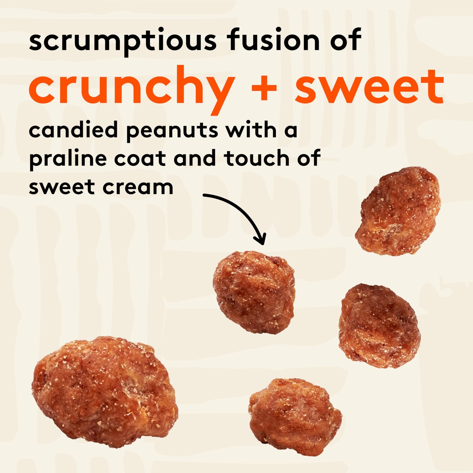 Snak Club Toffee Peanuts, Candied Peanuts with Praline Coat and Sweet Cream 17oz