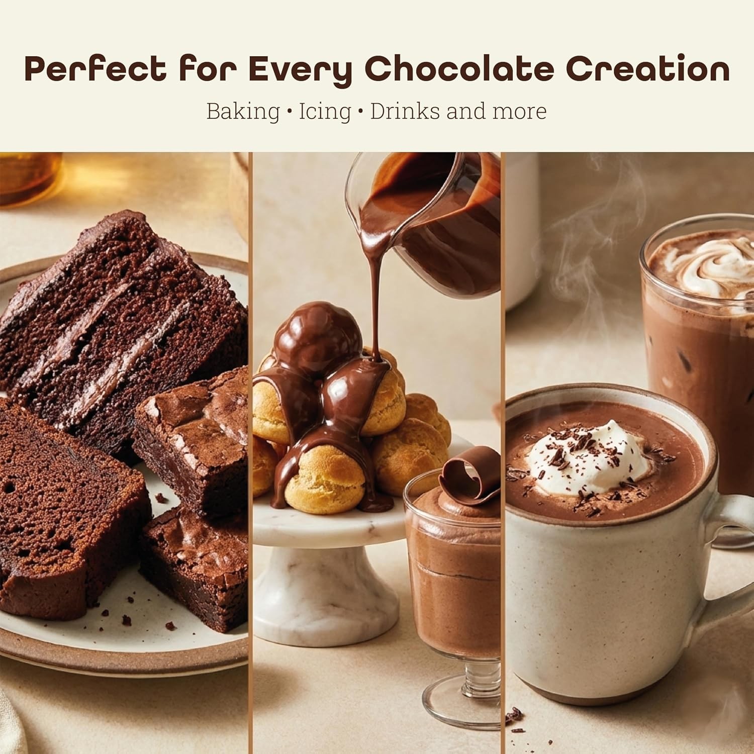 100% Pure Premium Dutch Processed Cocoa Powder, 16oz (2 Pack) | High-Fat (20%)