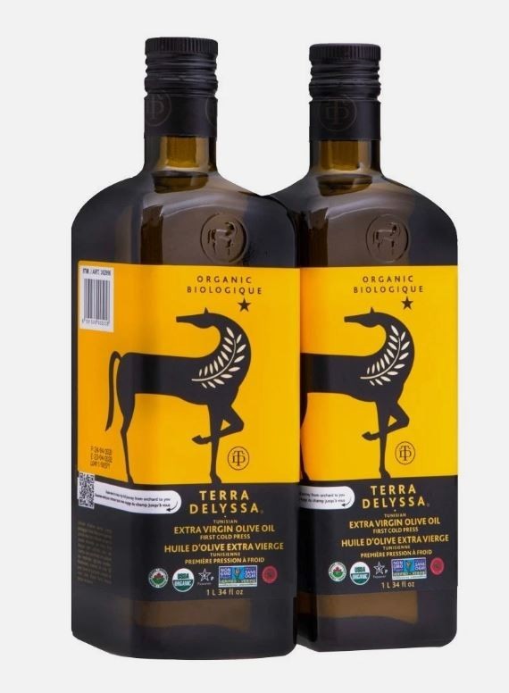 New Terra Delyssa Organic High Quality Extra Virgin Olive Oil – 1L (Pack of 2)
