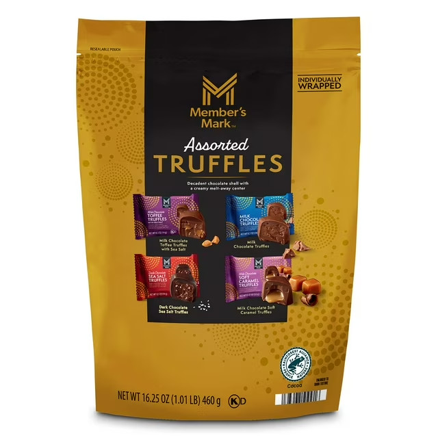 Member’s Mark Assorted Chocolate Truffles 16.5oz Gourmet Candy