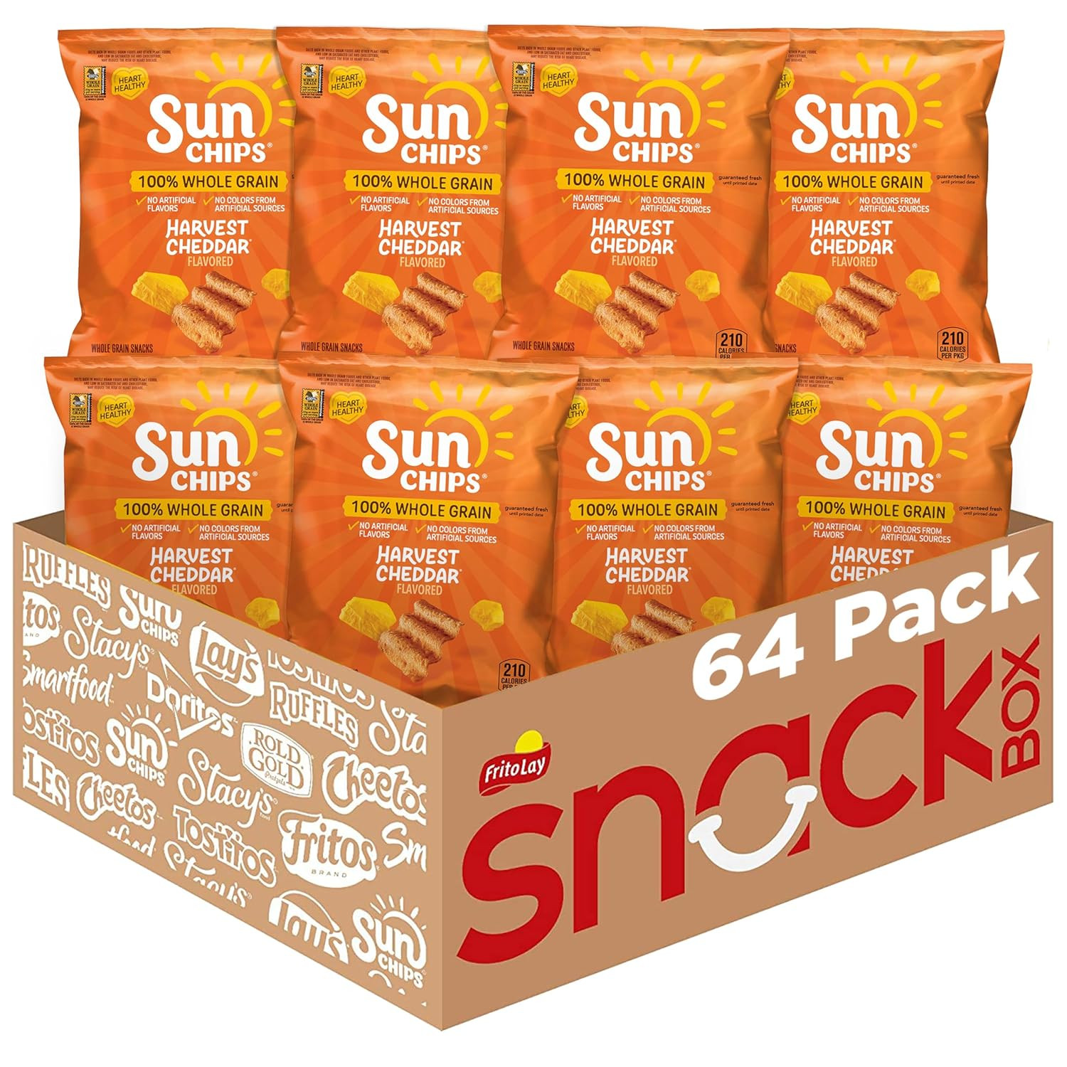 100% Whole Grain Chips, Variety Pack, 1 Oz Bags, Pack of 40, No Artificial Flavo
