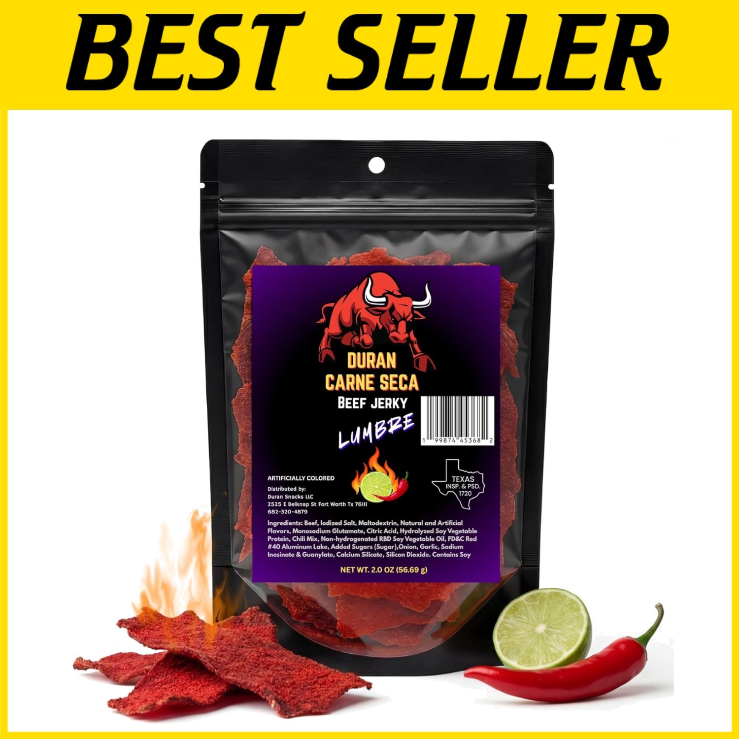 Spicy Fuego Beef Jerky – Mexican Dried Beef