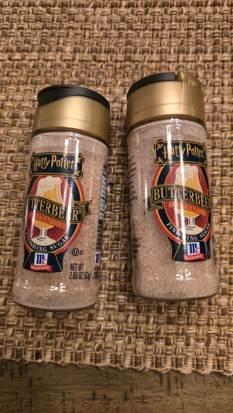 2 Pack McCormick Harry Potter Butterbeer Finishing Sugar Exp 05/27