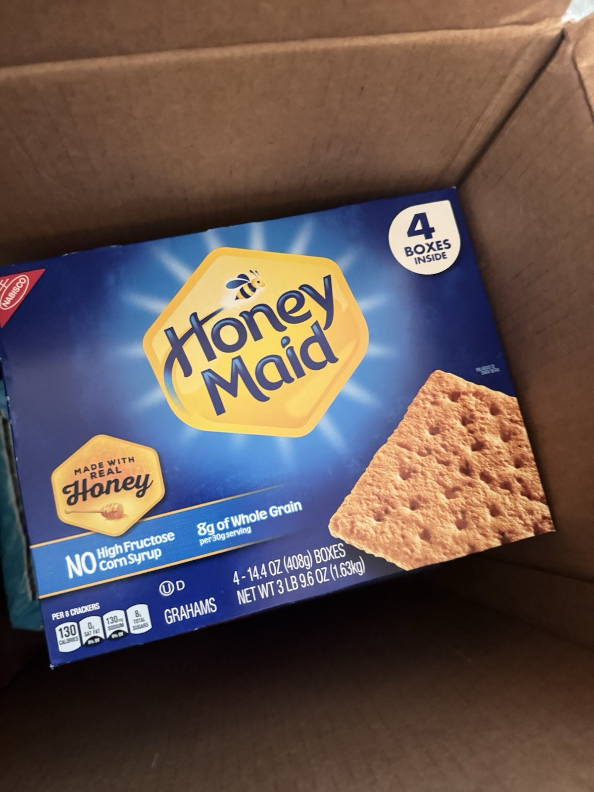 Nabisco Honey Maid Graham Crackers 4 Pack 14.4oz Boxes Total 57.6oz