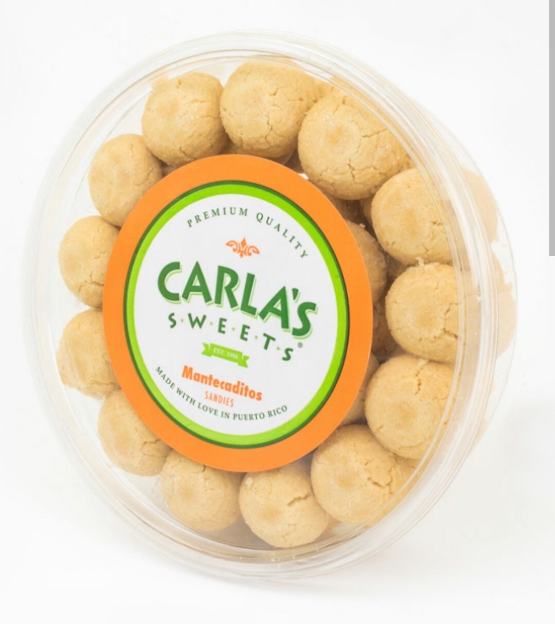 CARLA’S SWEETS DELICIOUS MANTECADITOS SANDIES POLVORONES DE PUERTO RICO 50 PCS