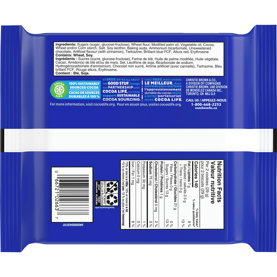 2-Pack Oreo Birthday Cake Sandwich Cookies (261g) Biscuit Snacks Sweet Canada
