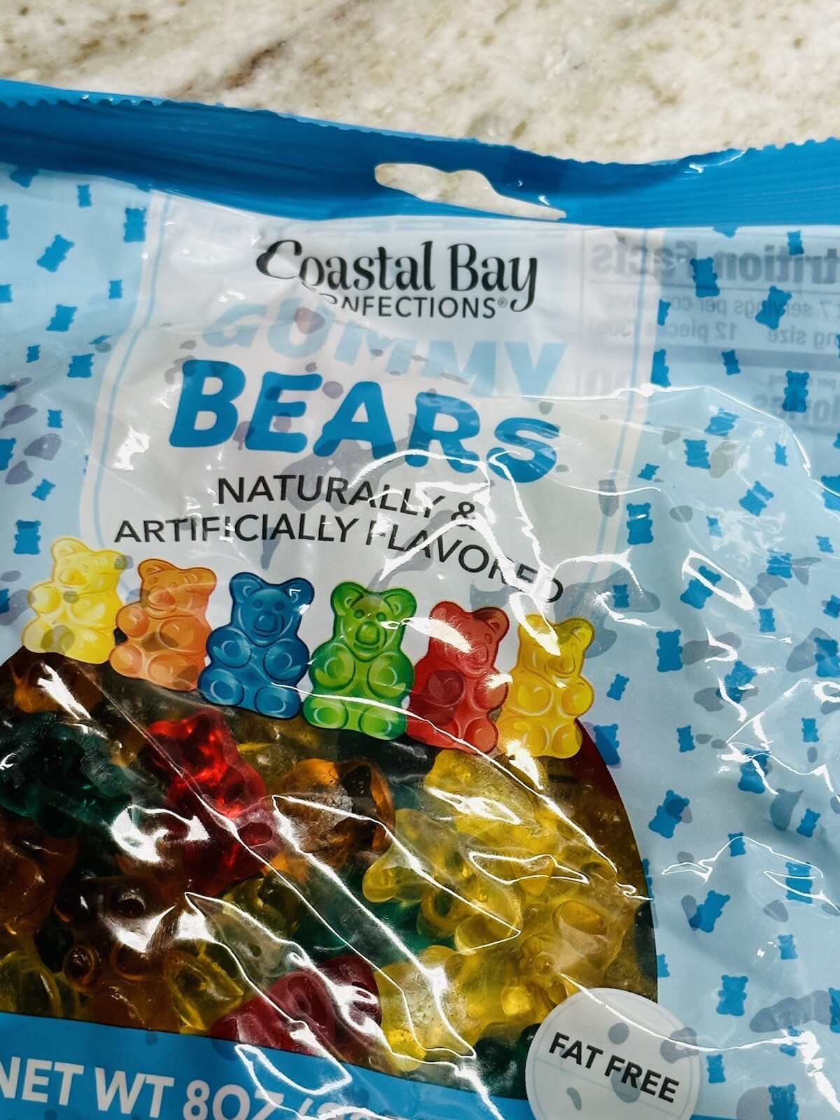 Coastal Bay Gummy Bears Fat Free 1ea 8oz. Bag-Brand New-SHIP N 24 HOURS