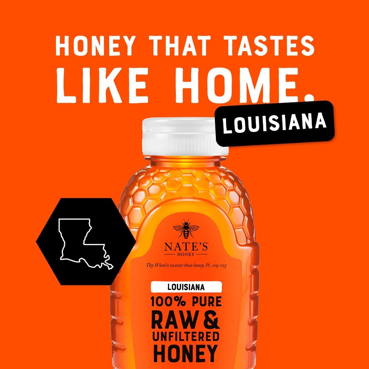 Nature Nate’s 100% Pure, Raw & Unfiltered, All-natural Sweetener Honey(Pick Size