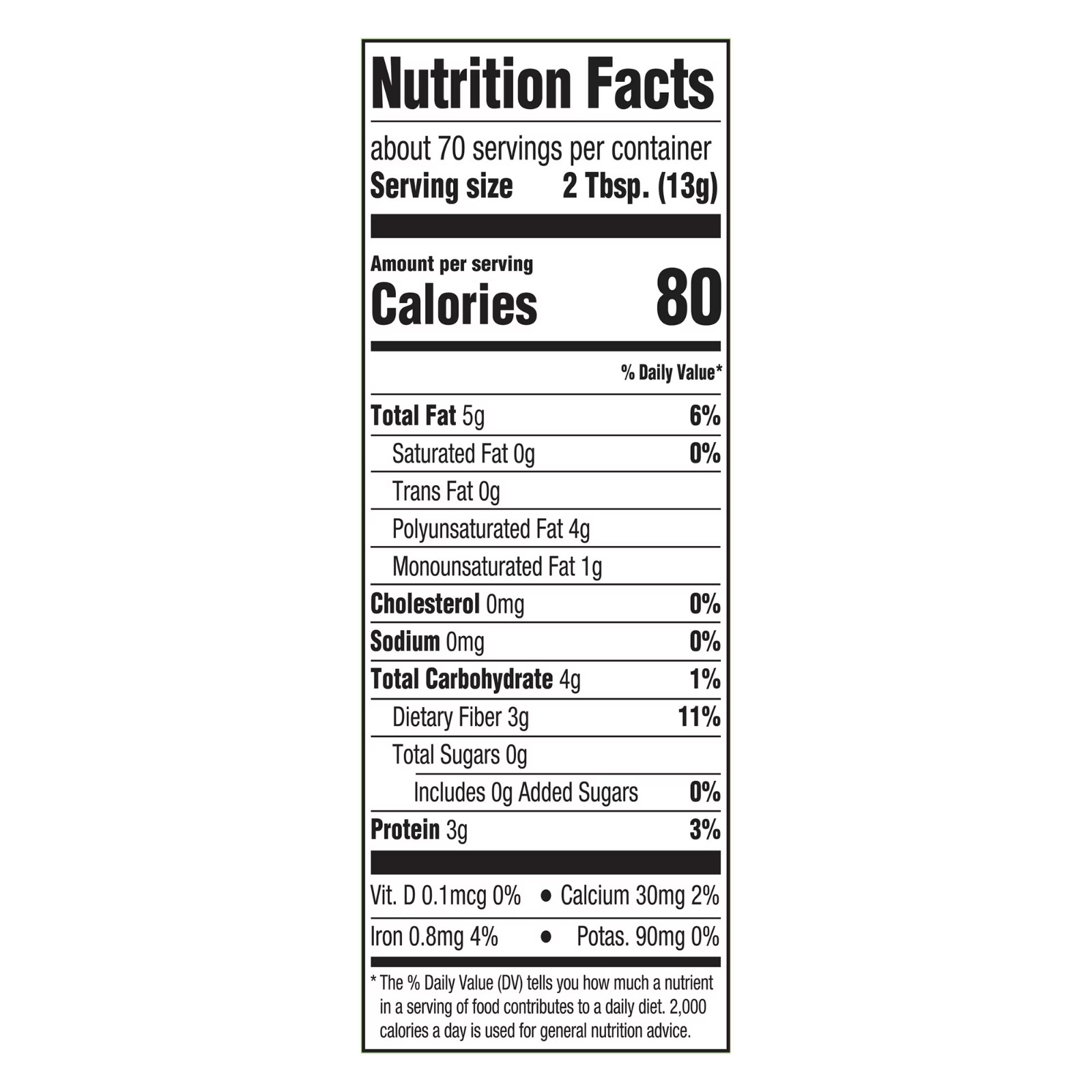 Great Value Organic Ground Flax Seed – 32 oz