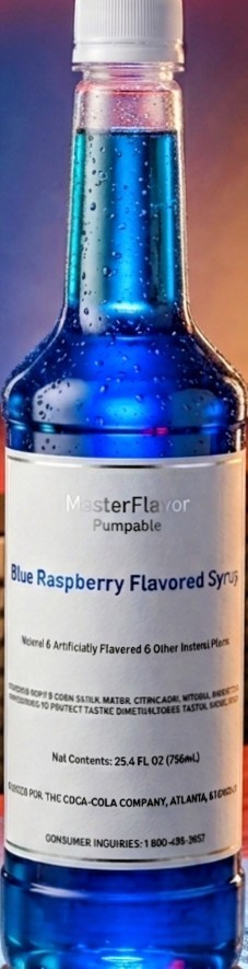 Master Flavor Pumpable ~ Blue Raspberry Flavored Syrup ~ 25.4 Fl Oz ~ Brand New