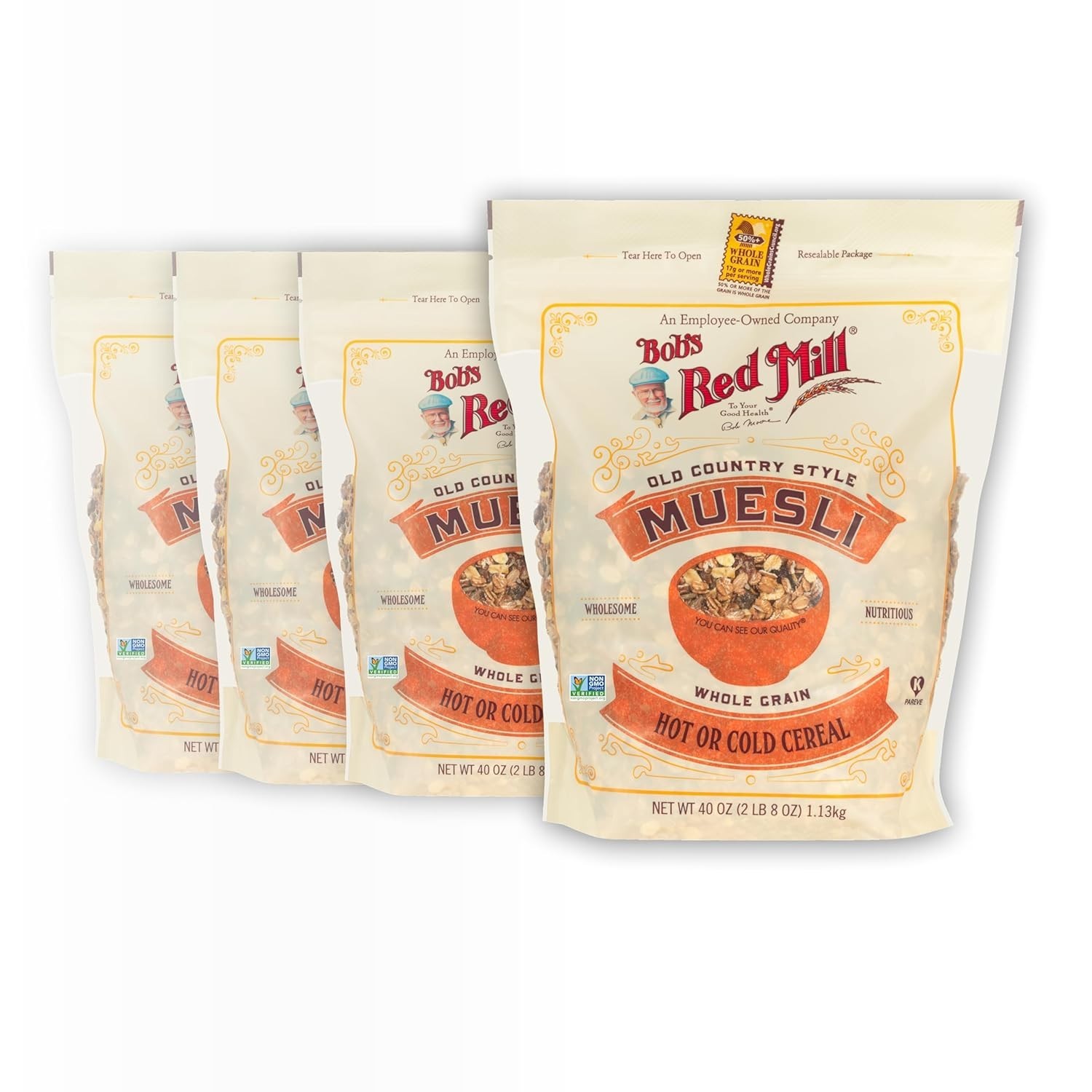 Bob’S Red Mill Old Country Style Muesli, 40Oz (Pack of 4) – Non GMO, Whole Grain