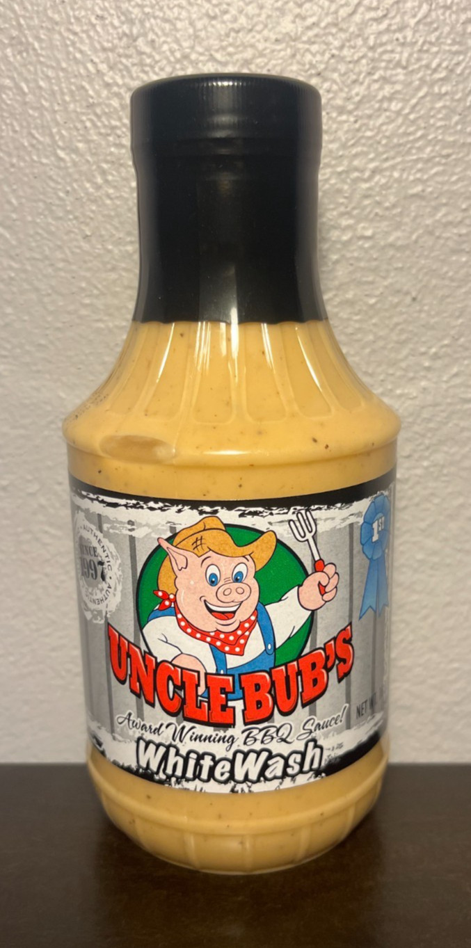 Uncle Bubs White Wash Barbeque BBQ Sauce Dressing Condiment 16oz Sealed NEW