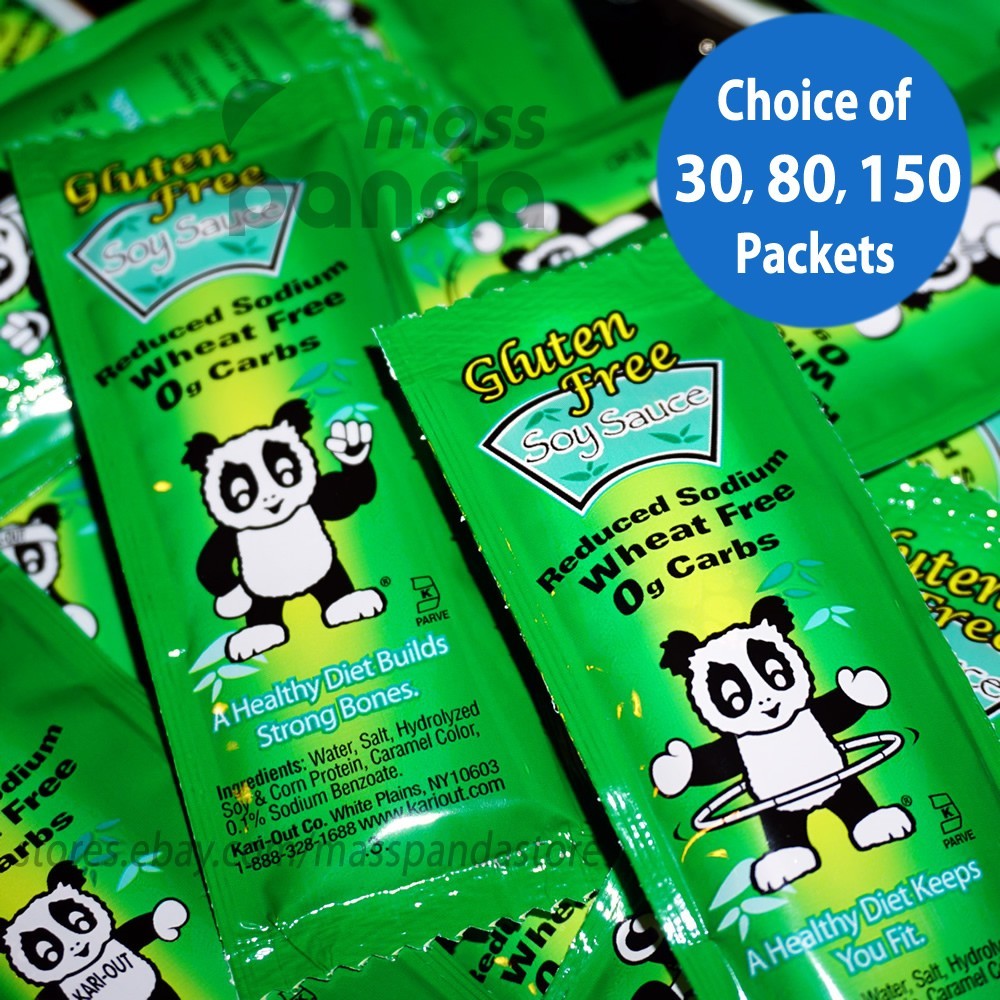 Kari-Out Gluten Free, Low Sodium, Chinese Soy Sauce Packets, Individually Packed
