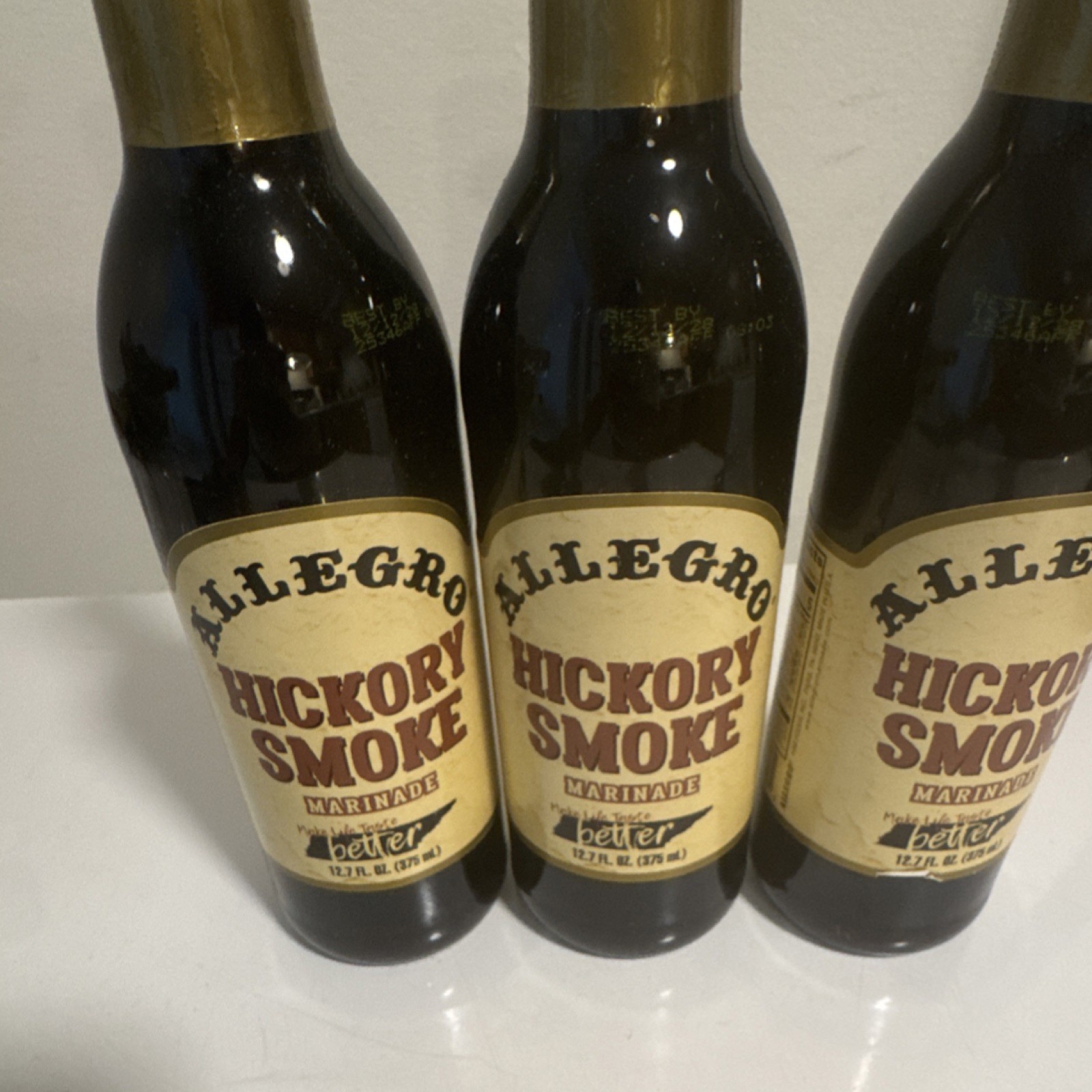 Allegro Hickory Smoke Marinade 12.7 fl oz (375 mL) Bottles, Pack of 3