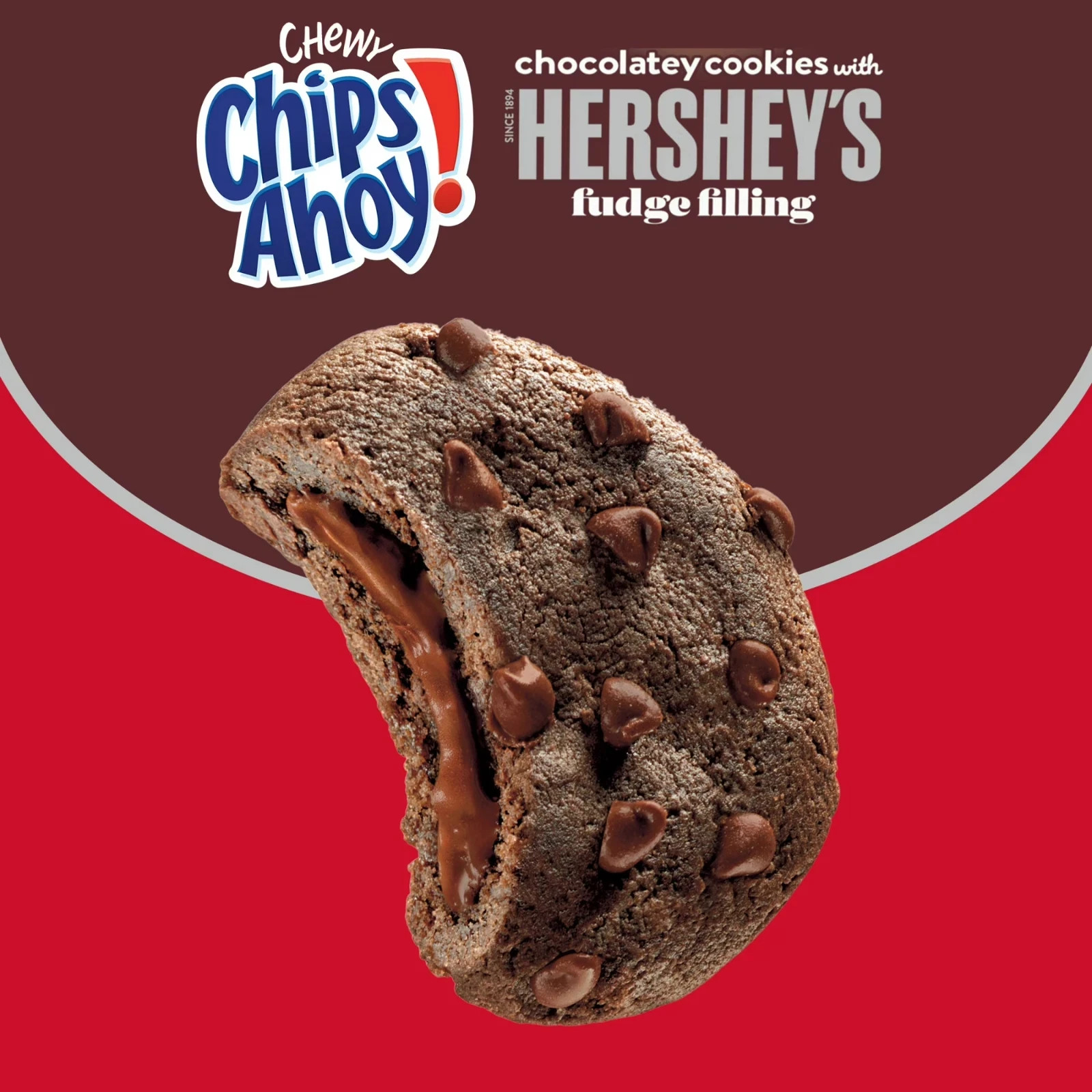 CHIPS AHOY! Chewy Chocolatey Hershey’s Fudge Filled Soft Chocolate Chip 14.85 oz