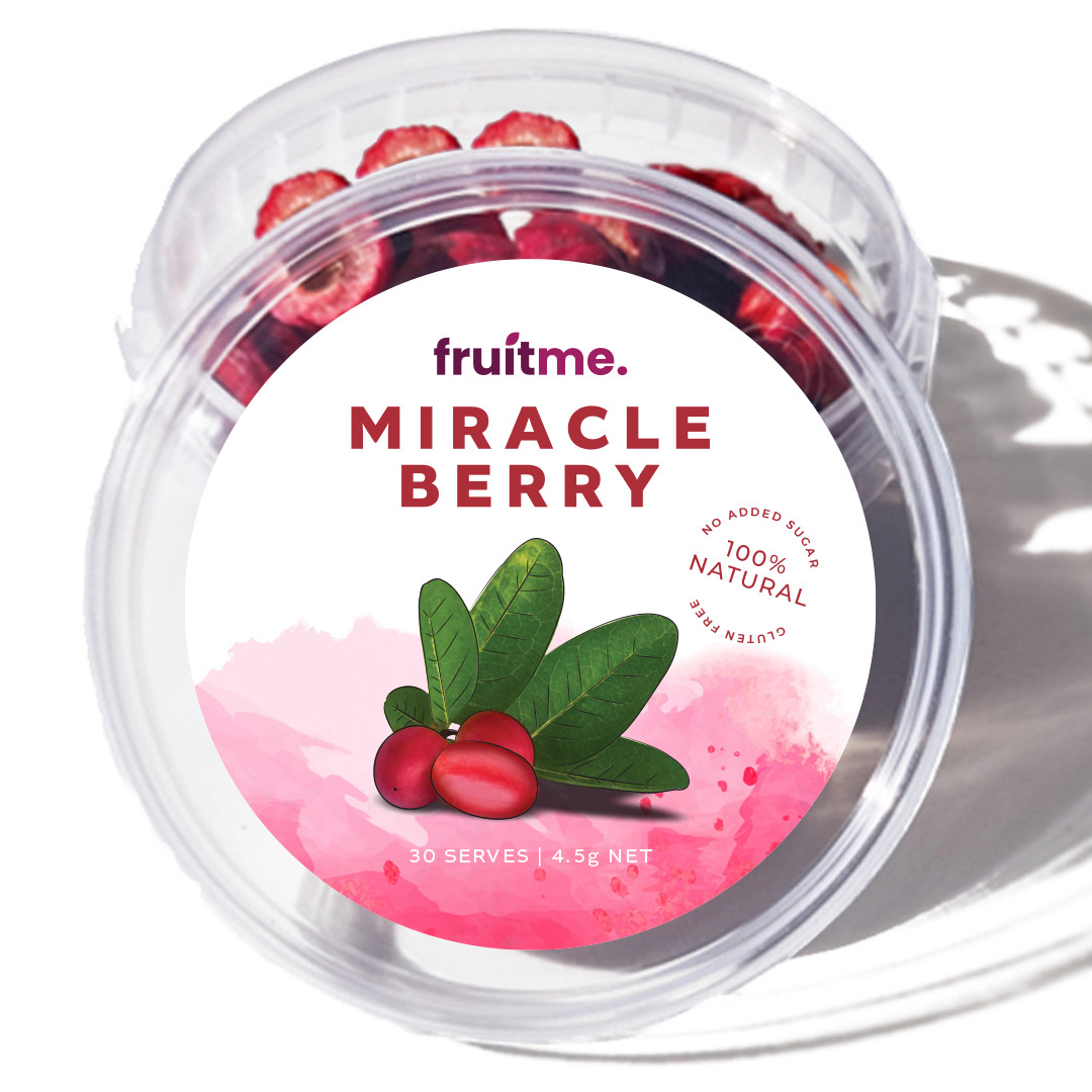 FruitMe Miracle Berry Whole Fruit – 30 Gently Dried Miracle Fruit Half Berries🍓