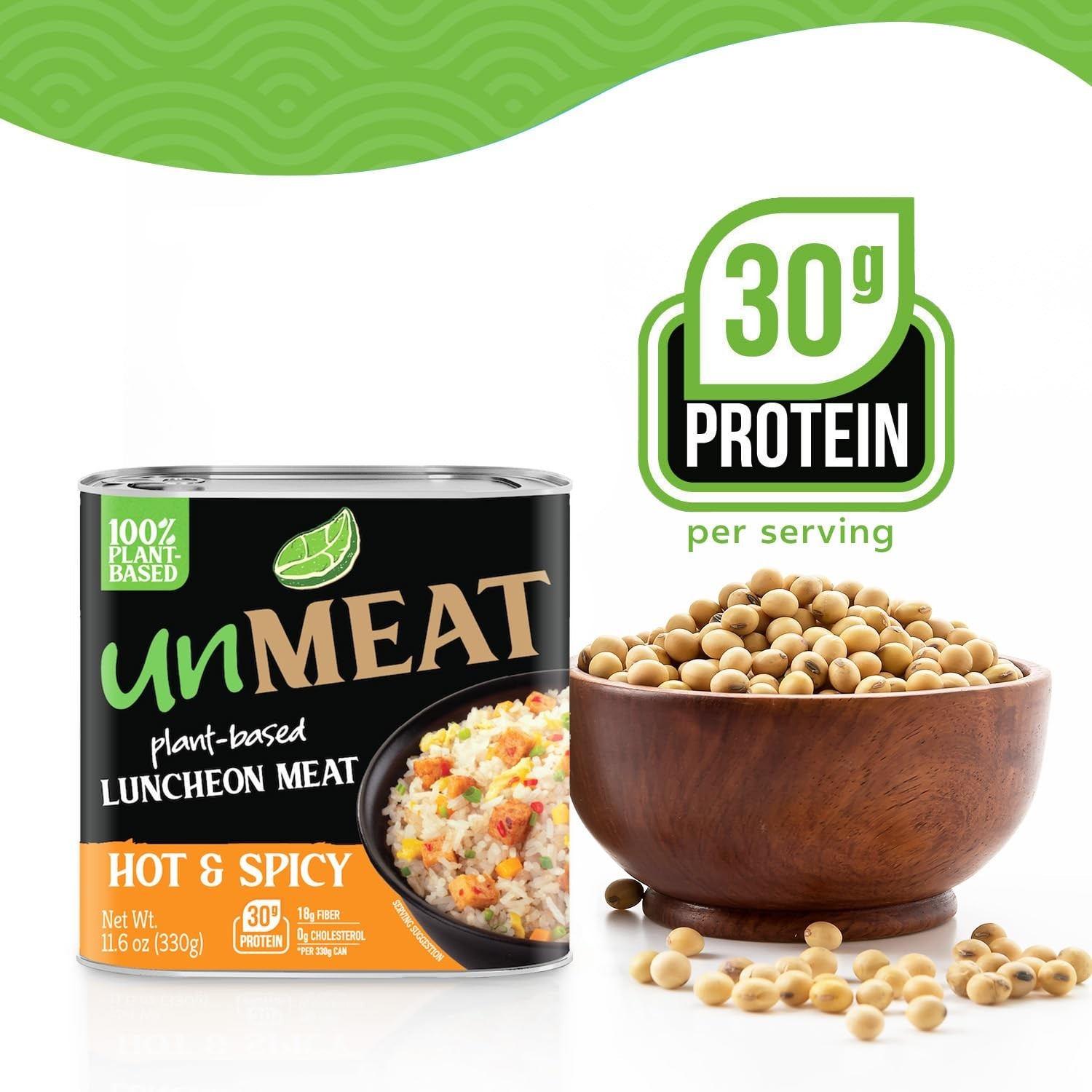 unMEAT Luncheon Meat, Hot and Spicy Style Plant Based (11.6 oz) 3, 6 or 12 Pack