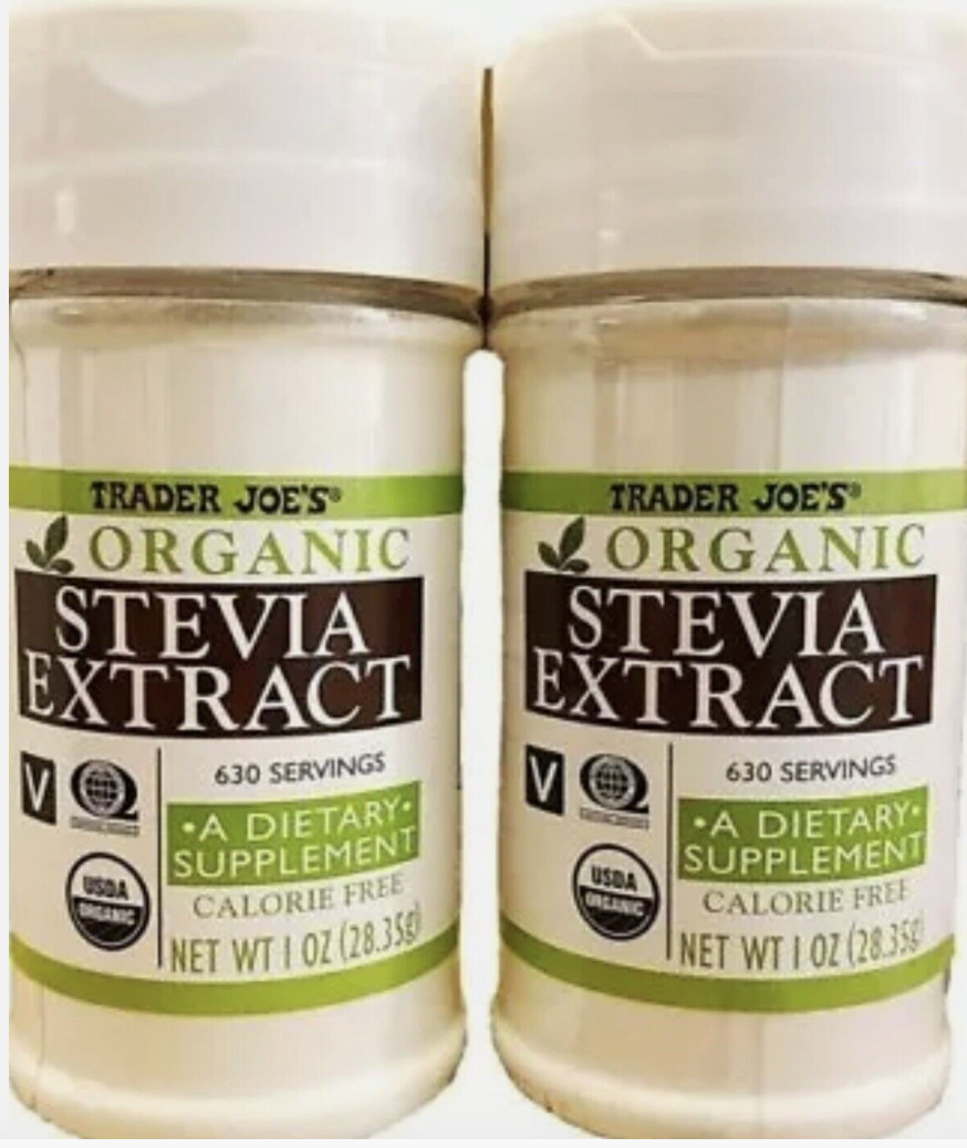 2 Pack Trader Joe’s Organic Stevia Extract Calorie Free Dietary Supplement NEW
