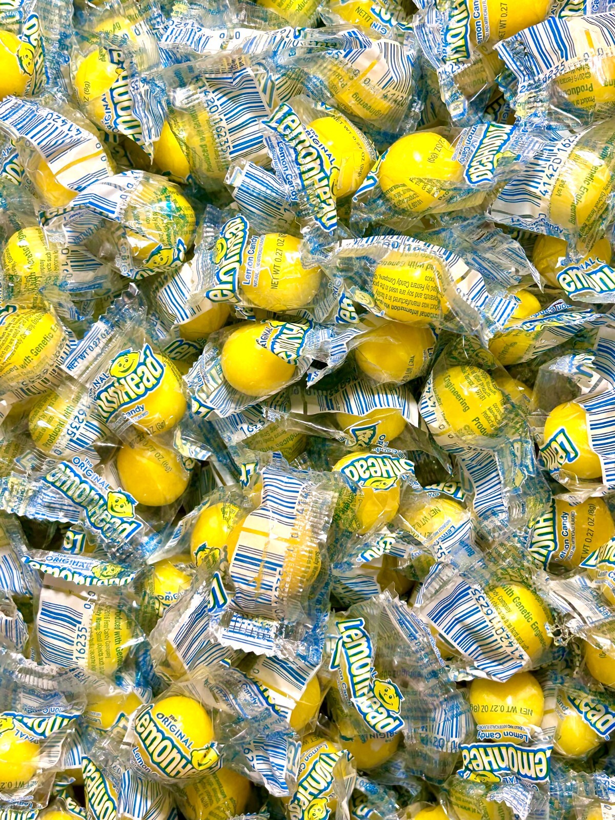 Lemonhead XL Bulk Hard Sour Candy 8oz 12oz 1LB 1.5LB 3LB 5LB Lemon Flavor