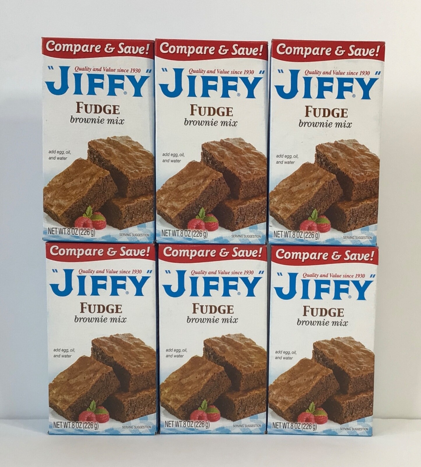 6 BOXES JIFFY FUDGE BROWNIE MIX FREE SHIPPING!