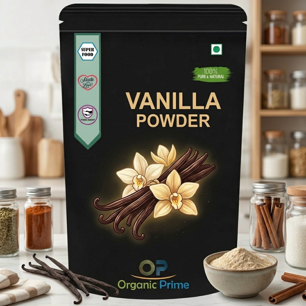 Organic Prime Pure Vanilla Powder 100% Natural Baking Drinks Gluten-Free