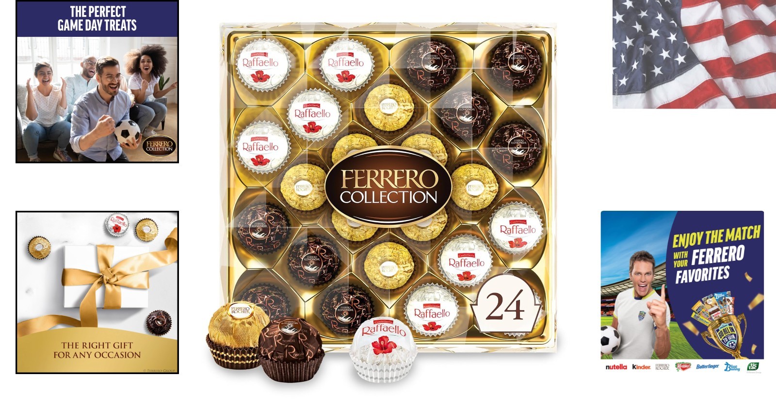 Elegant Assorted Chocolate Box: 24 Fine Hazelnut and Coconut Confections, 9.1 oz