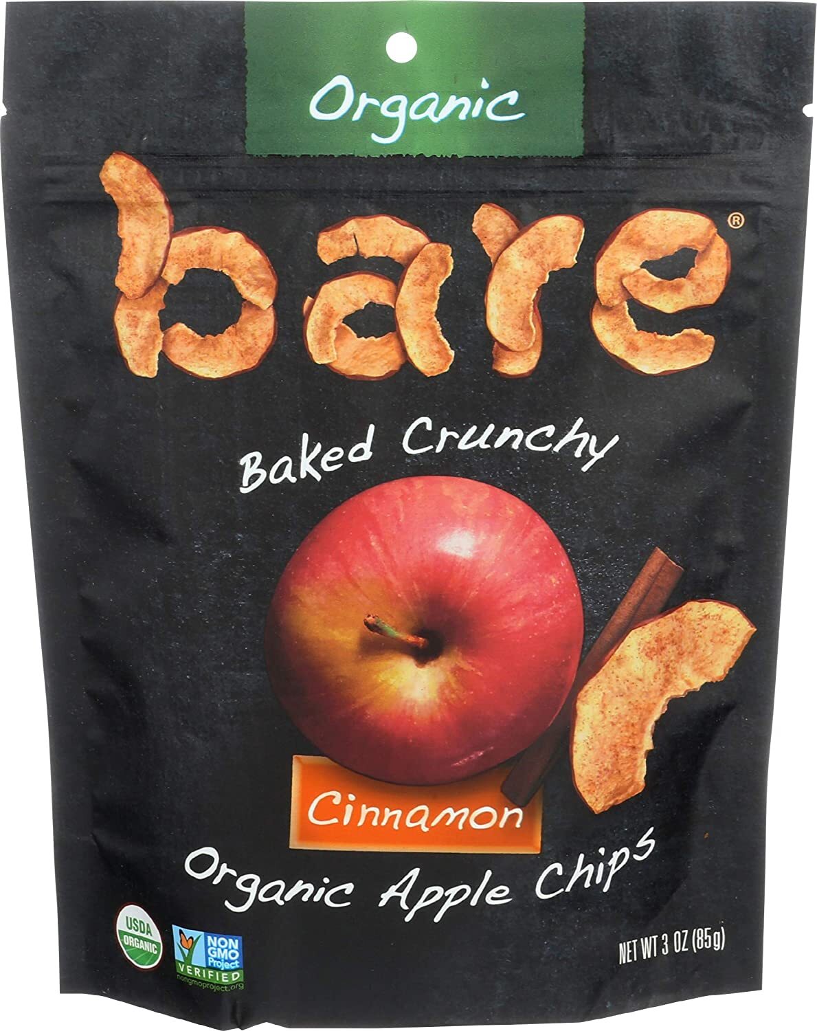 Bare Organic Baked Crunchy Apple Chips Cinnamon 3 oz