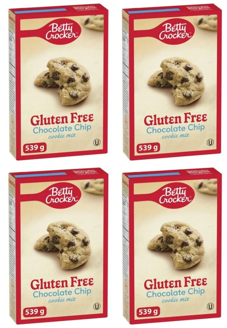 Betty Crocker Gluten Free Cookie Mix, Chocolate Chip, 539g (4 Pack)