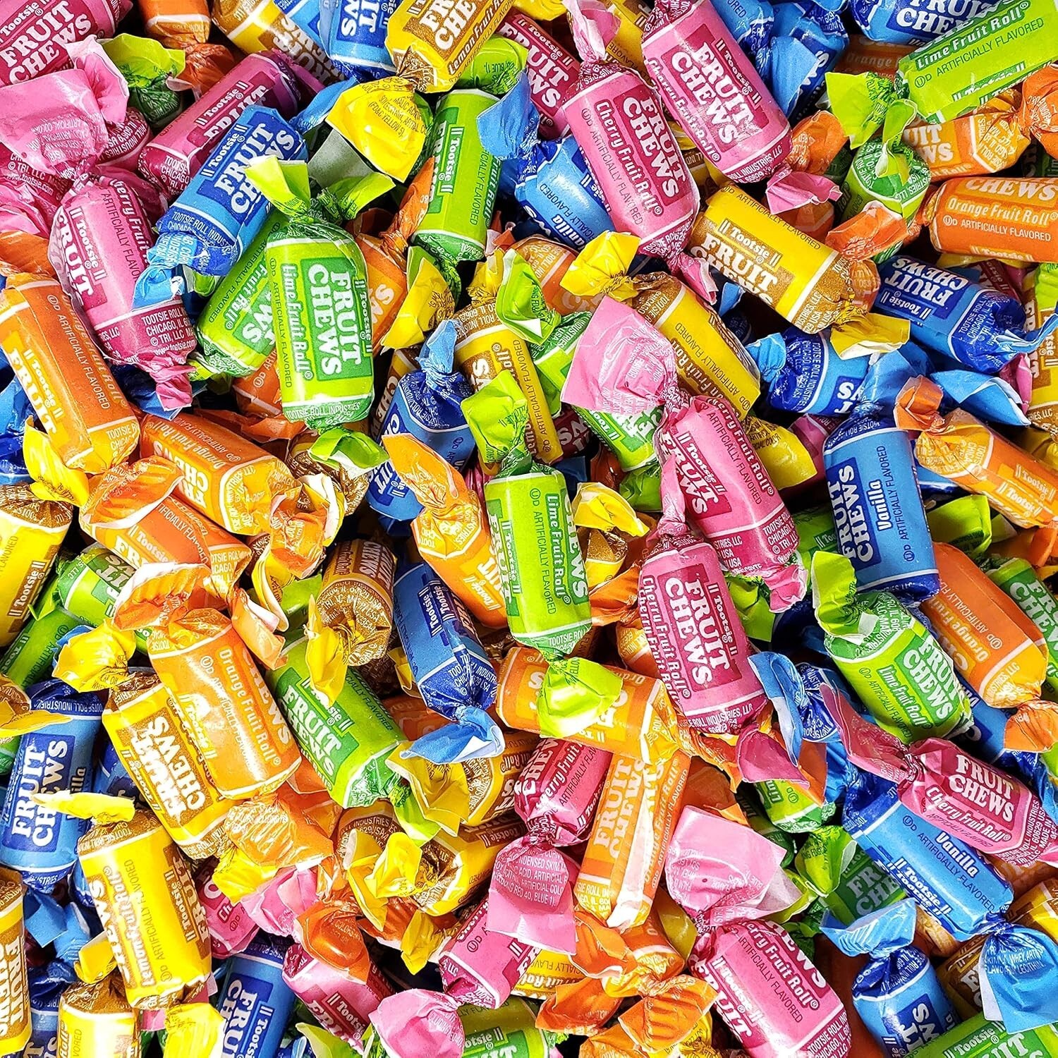 TOOTSIE ROLL Fruit Chews, 5 Assorted Flavors, Bulk & Delicious Candy (5 Pounds)