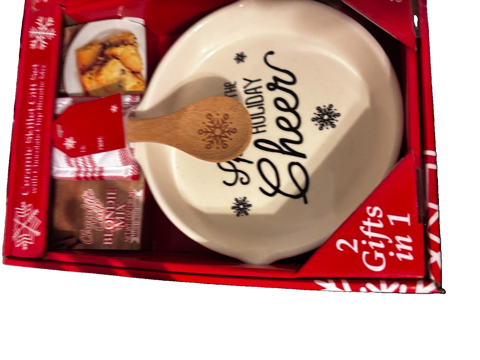 Christmas Ceramic Skillet Gift with Chocolate Chip Blondie Mix, 2 pk new