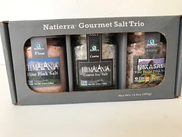 13.5oz Gourmet Himalayan Salt Trio Natierra Gift Set Course Fine Inka Pink White