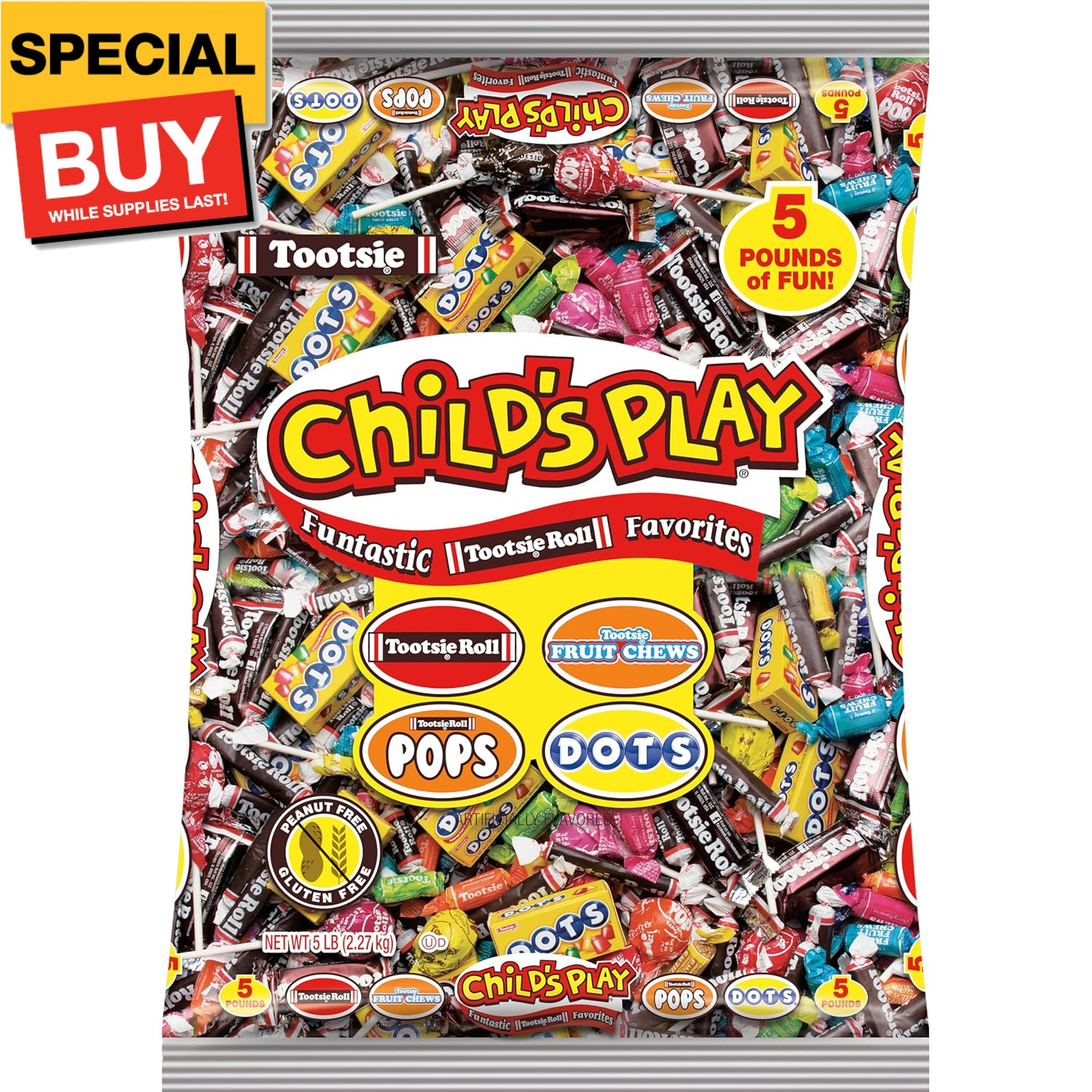 Child’s Play Candy Favorites with Bonus Mobile Game, 5 Pounds of Individually Wr