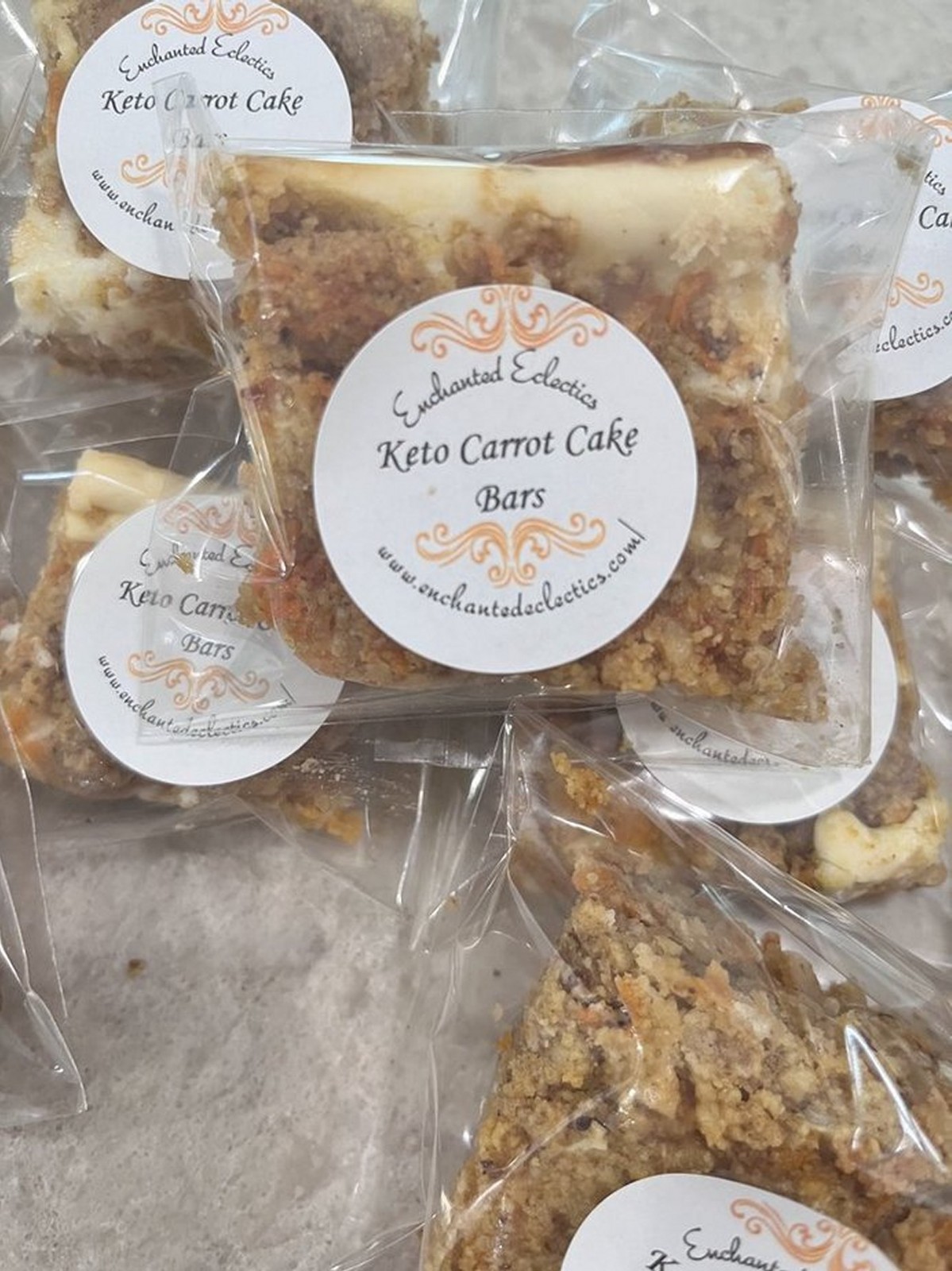 Keto Carrot Cake Bars * Gluten Free & Diabetic Friendly * 1 Net Carb Per Bar *