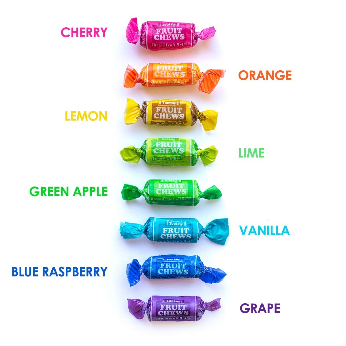 Fruit Chews Mega Mix – 8 Flavor Soft Rainbow Candy – Gluten Free 4 Pounds