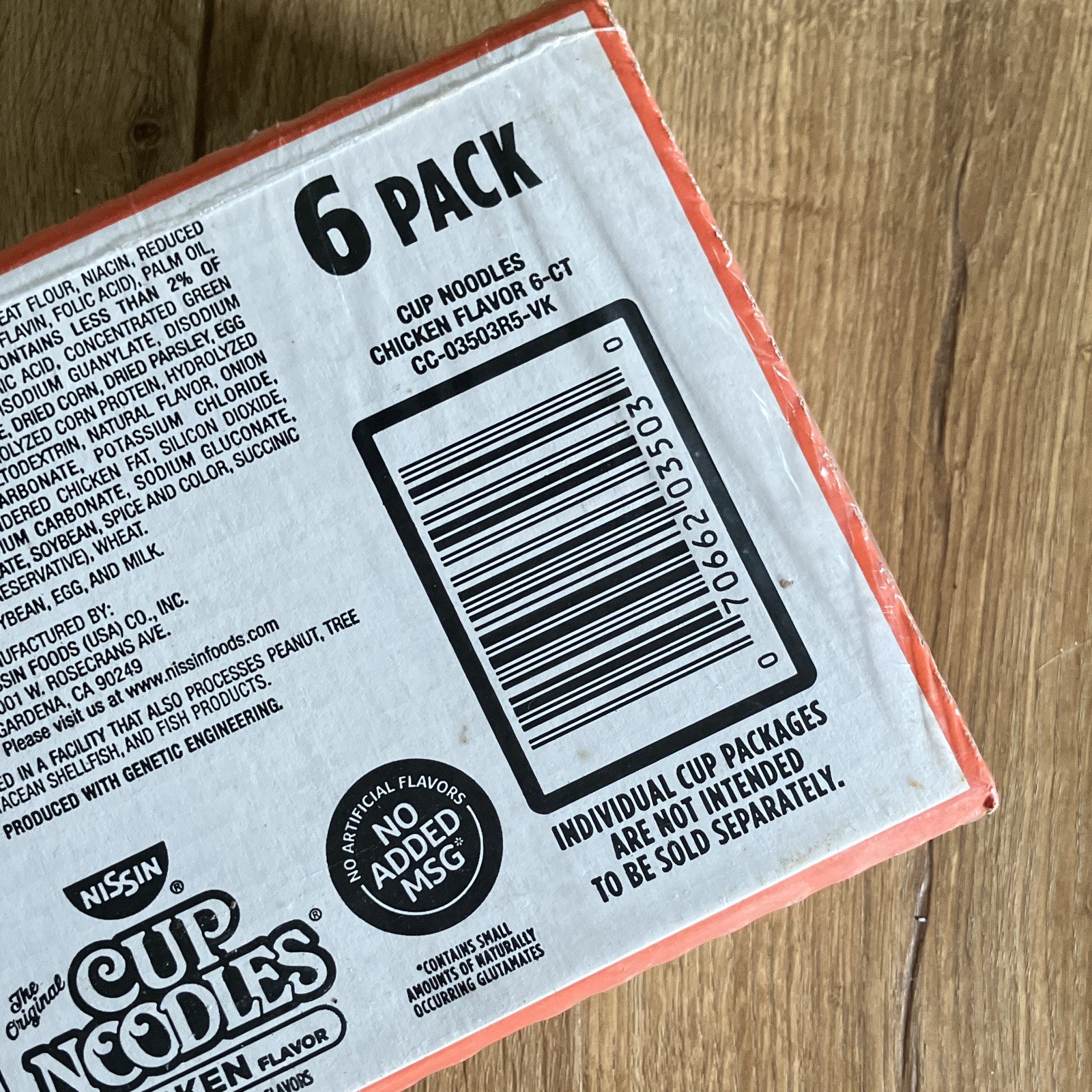 Final Fantasy Dissidia NT Branded Cup Noodles, Chicken, 6 Pack