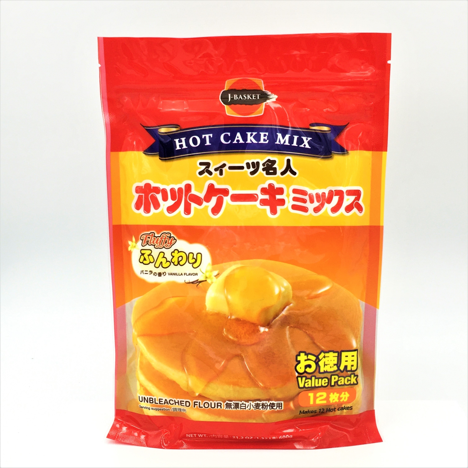 J-Basket Hot Cake Mix Unbleached Flour 21.2oz/ 600g