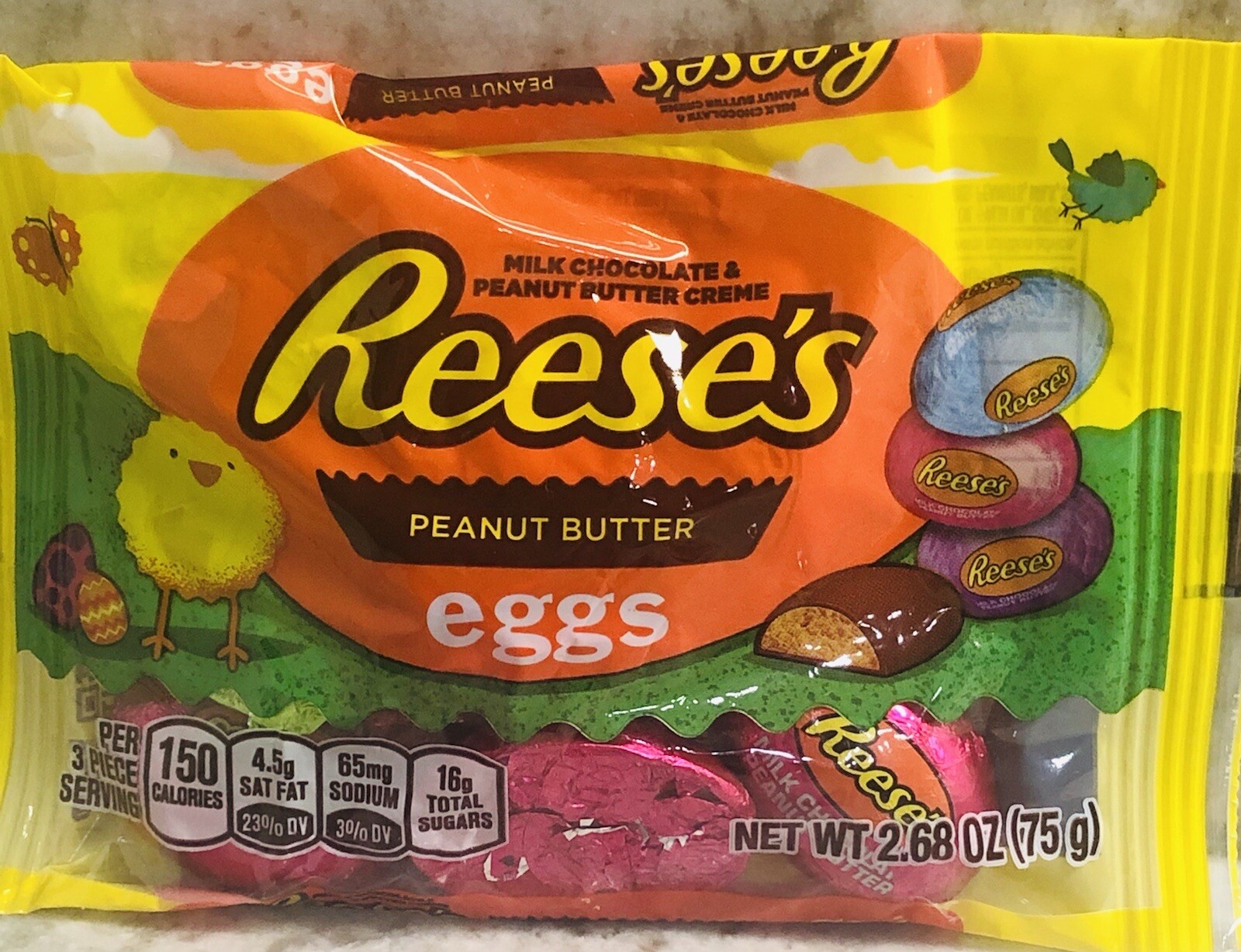 Reese’s Easter Shapes Milk Chocolate/Peanut Butter Eggs-1ea 2.68oz Pk. See Below