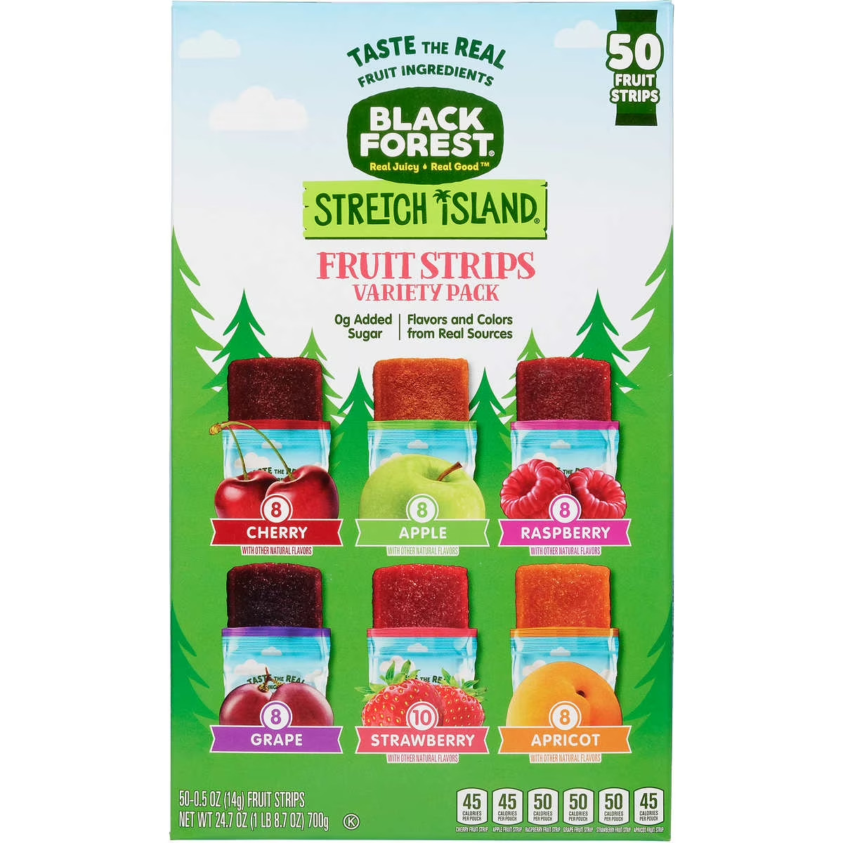 Stretch Island Fruit Leather Snacks Variety Pack 50 Count Gluten Free No Sugar