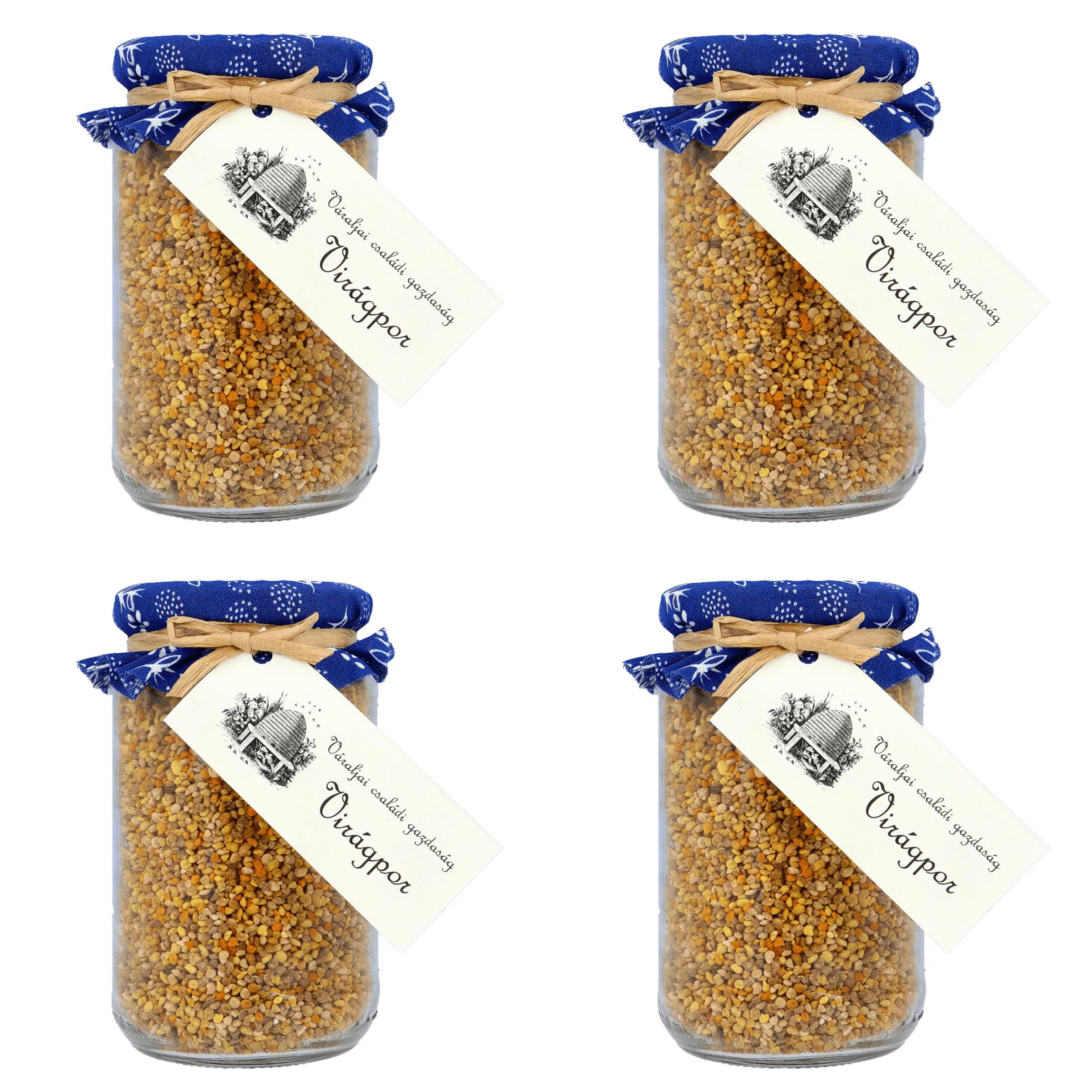100% Pure Organic Bee Pollen Granules Rich in Vitamins and Nutrients – 4x210g