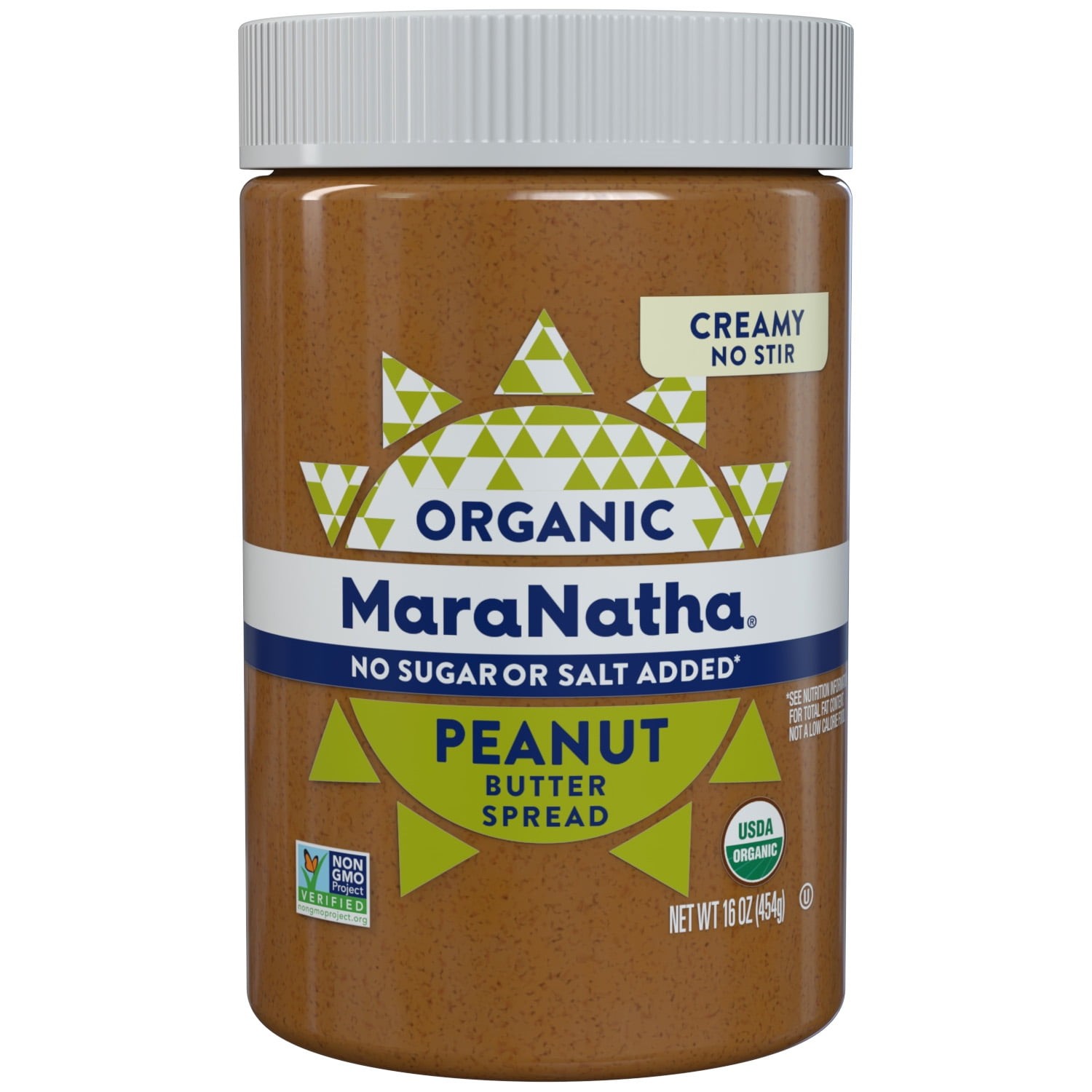 MaraNatha Organic Creamy No Sugar & Salt Peanut Butter Spread, 16 Oz
