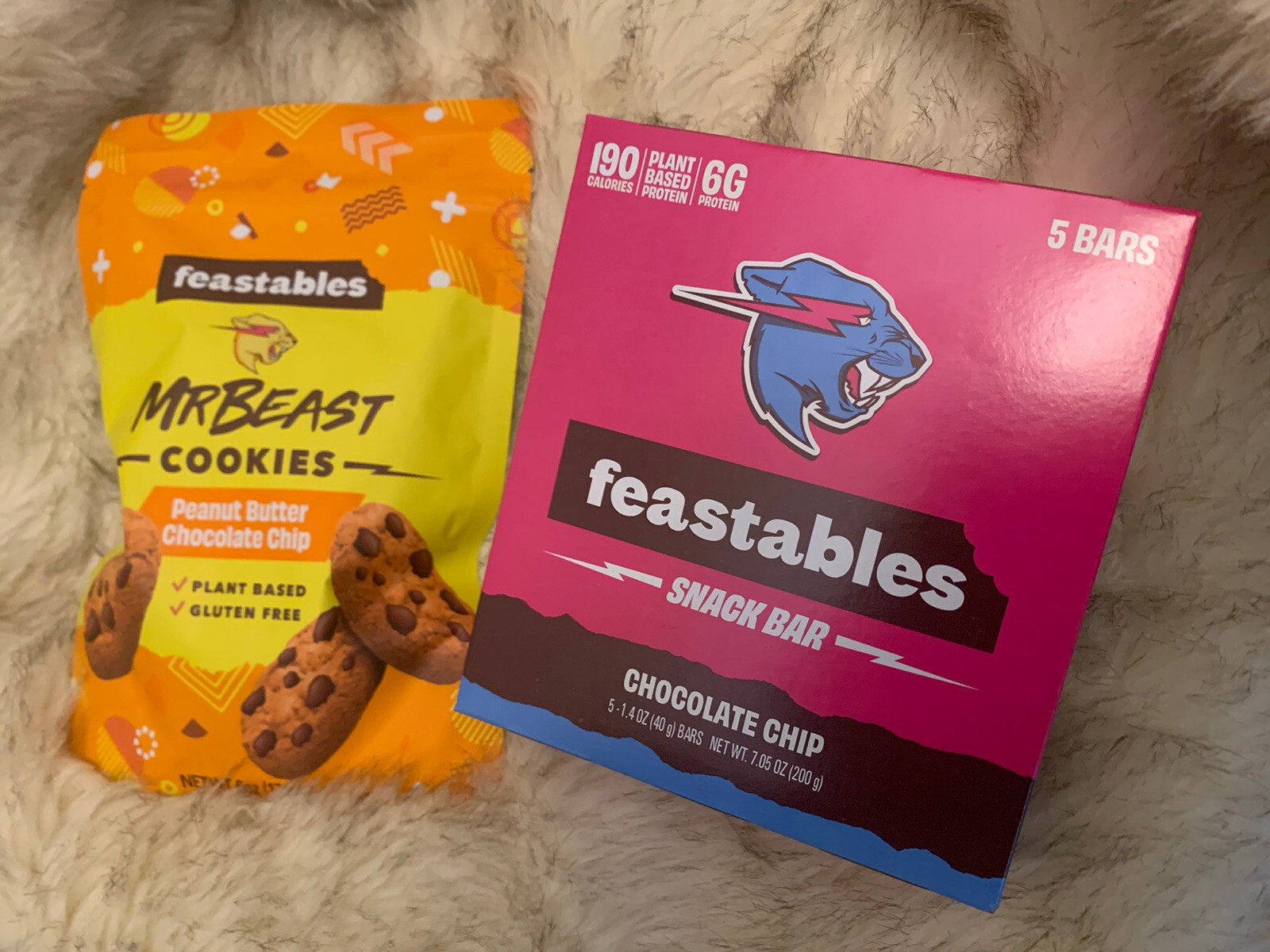Mr Beast Feastables PEANUT BUTTER CHOCOLATE CHIP Cookies + Choc Chip Snack Bars!