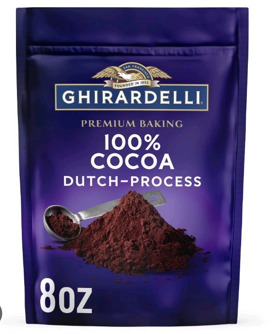 Ghirardelli Premium Baking 100% Cocoa Dutch Process Unsweetened Cocoa Powder 8oz
