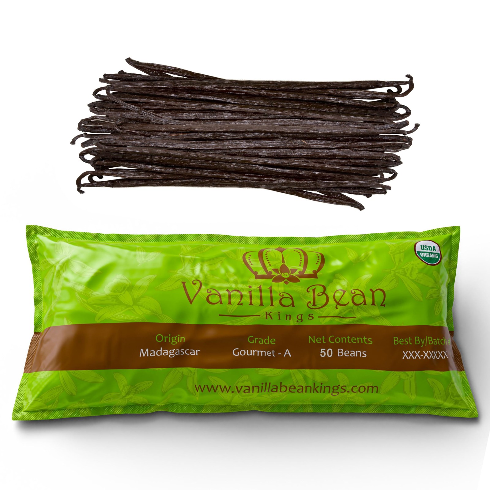 50 Organic Madagascar Vanilla Beans. Whole A Vanilla Pods for Vanilla Extract…