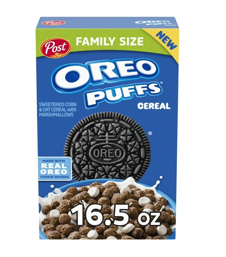 Post OREO PUFFS™ Cereal, Crunchy 16.5 oz box