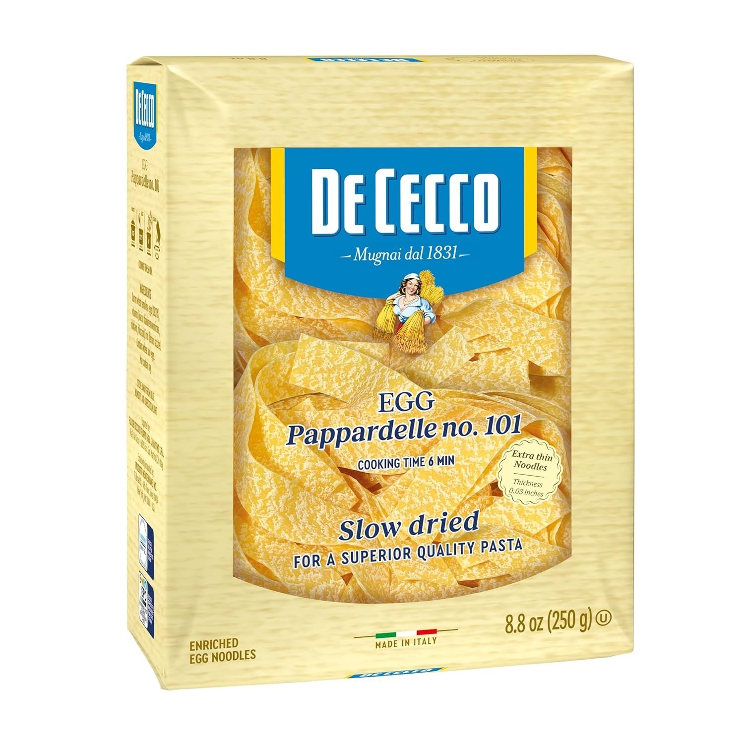Pasta No. 101: Authentic Italian Egg Pappardelle, 8.8 Oz – Tradition Since 1886