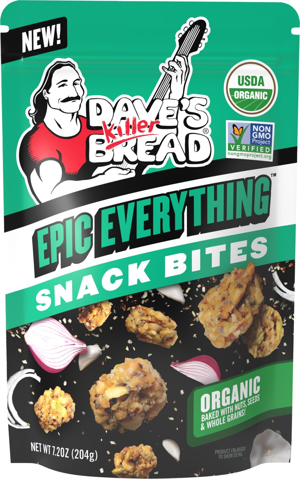 Dave’s Killer Bread Epic Everything Organic Snack Bites 7.2 Oz Whole Grain Sn…