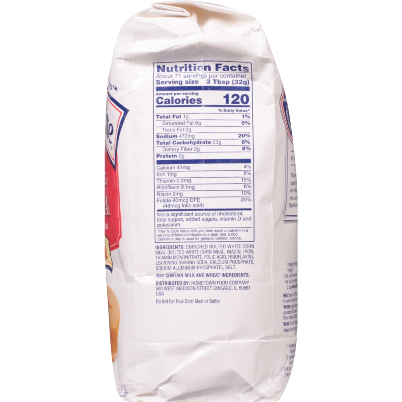 Self Rising Corn Meal 4 Pack 80 oz W/ Enriched White Corn & Great for Baking